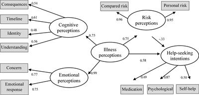 Representations of depression and schizophrenia in the community: The role of illness and risk perceptions on help-seeking intentions